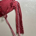 We The Free  by Free People Red Long Sleeve Tee | Scoop Neck Soft Knit Top | Size Photo 5