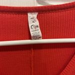 Zyia  Active Don't Wake Me Red Thermal‎ Henley Long Sleeve Top Size XL Photo 3