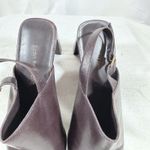 Enzo Angiolini  Womens 8.5 Brown Leather Square Toe Slingback High Heel Classy Photo 3