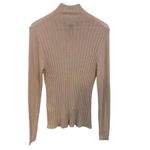 White House | Black Market WHBM NWT ribbed mock neck cashmere blend long sleeve color Heather rose smoke XL Photo 1
