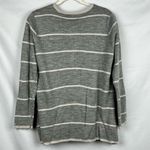 NWT A La Carte Reversible Zip Up Striped Jacket Medium Gray Photo 2