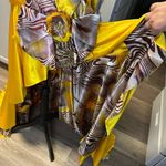 Yellow and Brown Strapless Dress Size 4 Photo 4