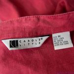 Carole Little 100% linen floral embellishment‎ pink shirt, size M Size M Photo 11