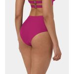 Halara Solid High Waisted Bikini Bottom Swimsuit Pink M Photo 1