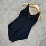 Speedo Women’s One-Piece V-Neck Swimsuit Wide Shoulder Straps in Black 10 Photo 5