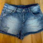 Indigo Rein Distressed Denim Jean Shorts Waist 28 cuffed Photo 0