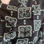 Ann Taylor long sleeve vneck aqua print blouse top size medium Photo 2