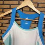 Adidas  White Tank Top With Built In Bra Size Large‎ Photo 2