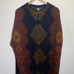 Peruvian Connection $250 Beautiful  Printed Poncho ( XS ) Photo 0