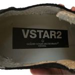 Golden Goose  VStar2 Black Suede W/Zebra Tongue Accent Size 37 Fashion Sneakers. Photo 4