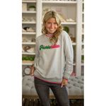 Shiraleah  Pickleballer Sweatshirt Size L Pink Green Preppy Country Club Photo 12