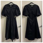 Especia x Sisterly Style Black Puff Sleeve Cutout Midi Dress Size Large Photo 3