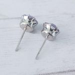 Light Purple Gem Stud Earrings Photo 4