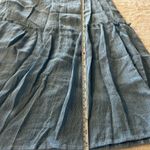 Ruffled Tiered Midi Dress Blue Heyson Size Small Women's V Photo 11