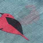 NEW Paloma Clothing Bird Print Lightweight Scarf Blue Photo 6