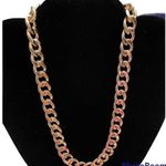 Beginning Boutique Gold Chunky Chain 18” Necklace and Matching Gold Ball Stud Earrings Photo 1