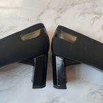 Stuart Weitzman  Vintage Square Toe Black Pumps Stretch 80s 90s High Heels 6.5 Photo 3