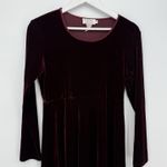 CDC Vintage Deep Red Velvet Long Sleeve Formal Dress Size 6 Photo 1