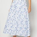 Gap  Bohemian Peasant Floral Tiered Women 8 Cottagecore Midi High Rise Skirt Photo 0