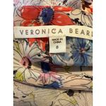 Veronica Beard  Floral Silk Ruched Mini‎ Dress silk Dakota 8 ruffle blue pink Photo 3