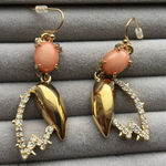 Alexis Bittar  Gold and Pink Crystal Earrings Photo 0