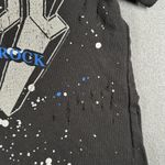 Chaser AC/DC Shirt Womens Small  Black Let There Be Rock Distressed Paint Tee Photo 9