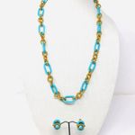 MIRIAM HASKELL vintage turquoise/gold set Photo 2