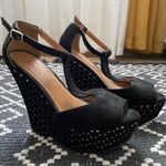 Qupid Black Wedges Photo 1