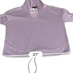 Gibsonlook Women's French Terry Bottom Tie Hoodie Cloud Purple Pink Size M NWT Size M Photo 7