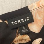 Torrid Georgette Black Floral Sleeveless Drop Waist Flowy Tank Top | Size 4X Photo 2