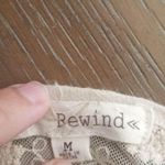 Rewind 🦄   /  Medium / Beige Lace Trim Blouse Photo 2