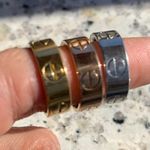 stainless steel three tone rings size 6 Photo 1