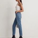 Madewell The Momjean Basley Wash High Rise Tapered Jeans Blue 27 Photo 1