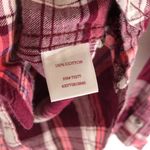 SO  Clothing Womens Cotton Perfect Shirt Flannel Button Down Pocket Pink Red XS Photo 3