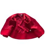 Pendleton Boiled Wool Suit Blazer Jacket Ruby Red Large Ribbed Trim Business Photo 6