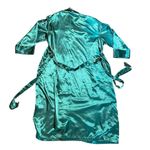 Victoria's Secret Vintage gold label 90s full length monogram satin Robe M/L Photo 10