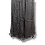 Amsale Gray Flowy Silk Ruched Bust Maxi Dress Size 4 Photo 4