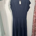 City Chic  Women’s Aubree Frill Shoulder Navy Blue Ponte Crewneck Size 14 NWT Photo 6