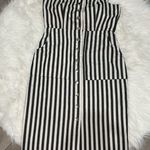 Forever 21  Black and White Striped Midi Dress Photo 0