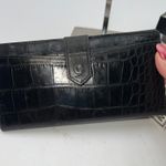 Gianni Versace Vintage Black Croc Embossed Leather Wallet with Box Photo 4