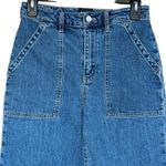 Maeve by Anthropologie SZ 27 Wide Leg Crop Jeans High-Rise Zip-Fly Pockets Blue Photo 1