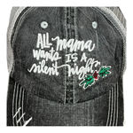 KatyDid Christmas Trucker Hat All Mama Wants Is a Silent Night by Adjustable NWT Photo 1