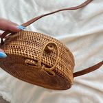 Brown Boho Round Rattan Bag Photo 2
