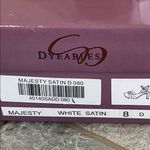 Dyeables  White Satin Strappy Heels New in Box Photo 3