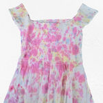 Pink White Tie Dye Smocked Off the Shoulder Area Stars Kaia Dress Size Medium Photo 6