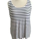 Daily Ritual Casual Striped Loose Fit Sleeveless Tank Top XXL White Photo 0