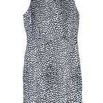 J.Crew  Sheath Dress Womens 4 White Black 100% Cotton Polka Dot Classy Mod Work Photo 1