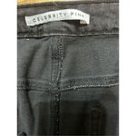 Celebrity Pink Black Exposed Button Cutoff Shorts Distressed Frayed Size 21/35 Photo 4