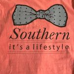 Comfort Colors Washed out Melon "Southern" Bow T-Shirt Size M Medium Photo 4