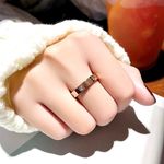 Boutique Sparkling Simulated Diamond 14k Yellow Gold Band, Size 8 NWT Photo 8